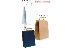Art. EGO055 Shoppers in carta Kraft F.to 26+12x40 manico a piattina, imballlo 325 pz.