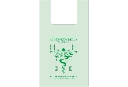Art. Biego 34V Shoppers F.to 27x50 Biodegradabile e compostabili Green - Manico a Canottiera