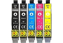 Epson T603XL (Box 5) 2 Nere 1 x colore Cartucce Compatibili per XP-2100 XP-3105