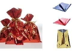 Art. FS03500IT25x40, Buste metallizzate per regali conf. 50 pz, tinta unita, lucida.