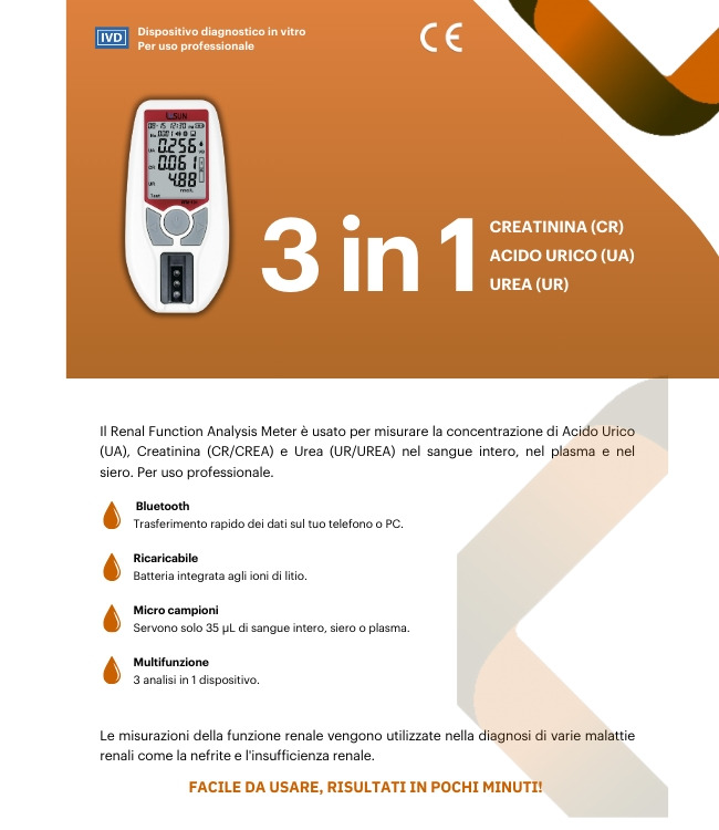 Analizzatore funzione renale RFM-101 + stampante