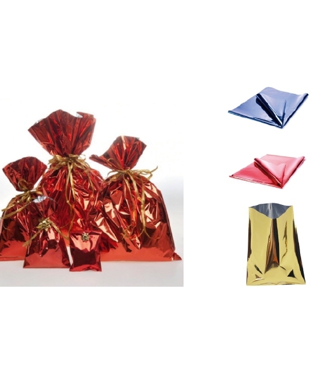 Art. FS03500IT25x40, Buste metallizzate per regali conf. 50 pz, tinta unita, lucida.