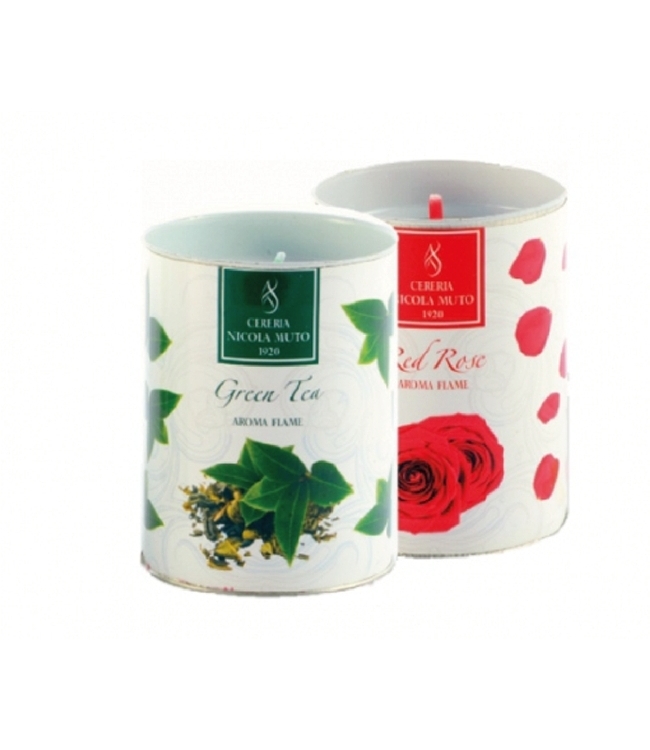 Art. FS502HMU, Candela profumata in scatola di metallo.