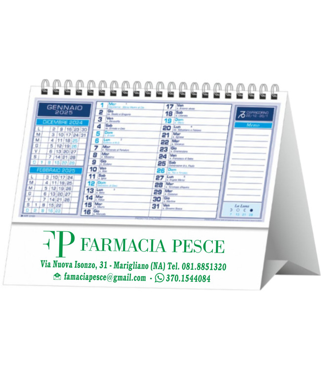 Calendario da tavolo spiralato 16 x 14,5