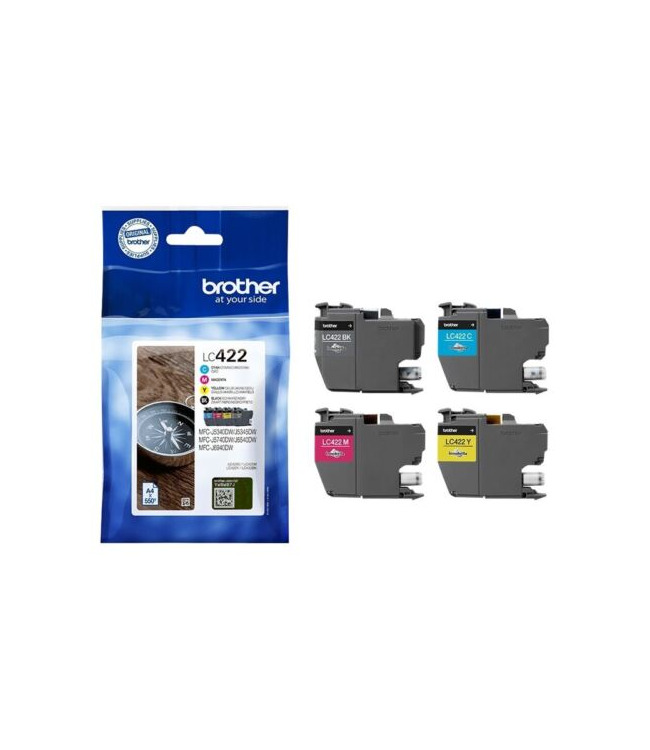 Brother LC422 XL Valupack 4 pz Originale